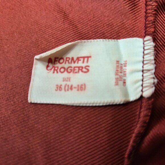 VTG Rustic Red Satin Camisole – Formfit Rogers USA – Size 36 Boudoir Pin Up - Picture 4 of 5